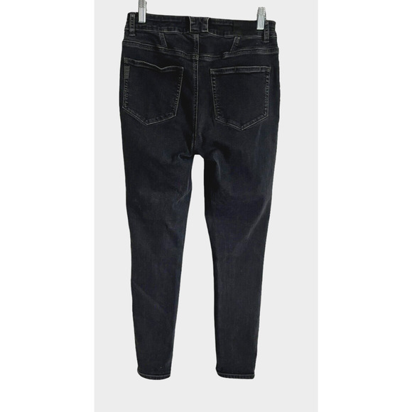 Paige Hoxton Ankle Jeans Size 28 Utility Pocket Skinny Midnight Star Black - Picture 2 of 10